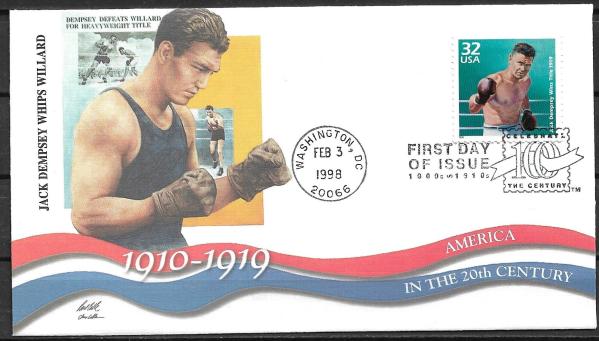 United States | Jack Dempsey Postage Stamp First Day of Issue Cover Stamp United States