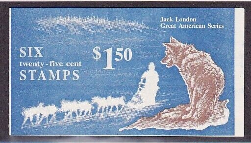 United States | Jack London Booklet of Six 25-Cent United States Postage Stamps Issued 1988 Stamp United States