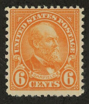 United States | James A Garfield 6 Cent United States Postage Stamp Issued 1927 Red orange Stamp Red orange