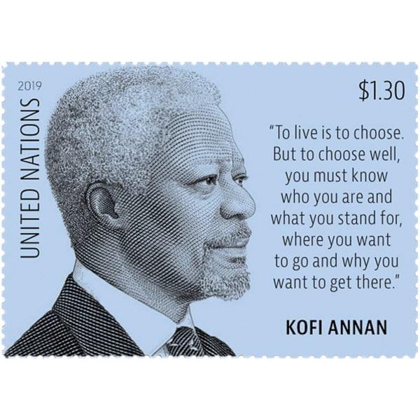 United States | Kofi Annan United Nations New York Postage Stamp Mint Never Hinged Stamp United States