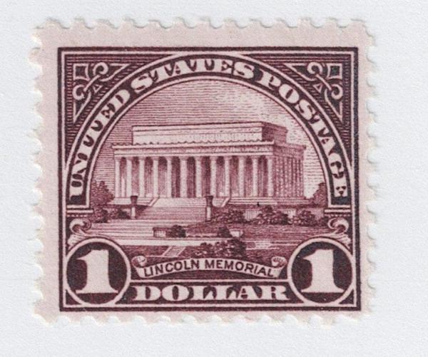 United States | Lincoln Memorial One Dollar United States Postage Stamp Issued 1923 Stamp United States