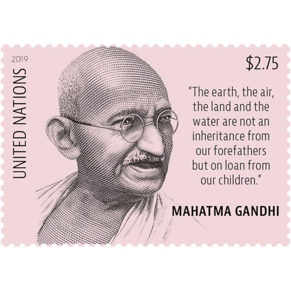 United States | Mahatma Gandhi United Nations New York Postage Stamp Mint Never Hinged Stamp United States