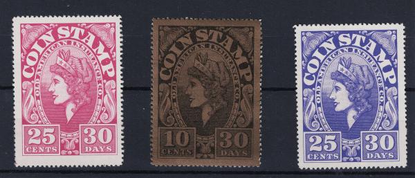 United States | Old American Insurance Co Set of Three Stamps Stamp United States