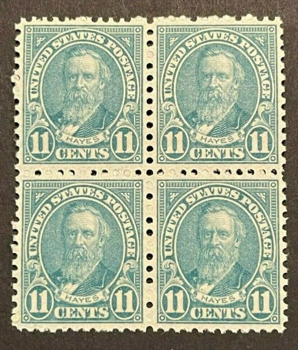 United States | Rutherford B Hayes Block of Four 11-Cent United States Postage Stamps Issued 1931 Stamp United States