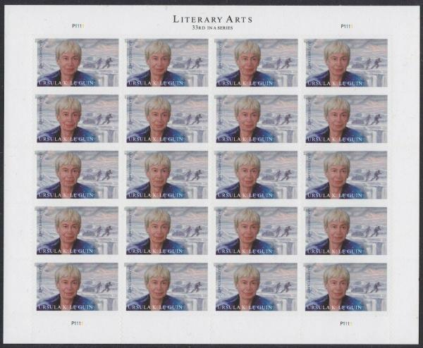 United States | Ursula K Le Guin Sheet of Twenty Three-Ounce Rate Postage Stamps 2021 Mint Never Hinged Stamp United States