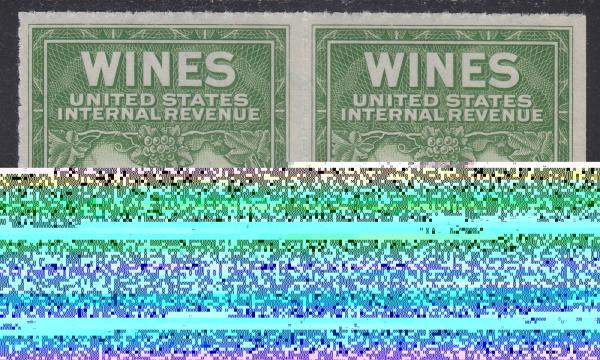 United States | Wine Revenue Stamps Pair of One Dollar United States Issued 1949 Stamp United States