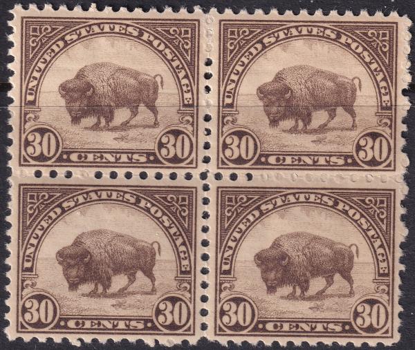 United States | American Buffalo Block of Four 30-Cent United States Postage Stamps Issued 1931 Stamp United States