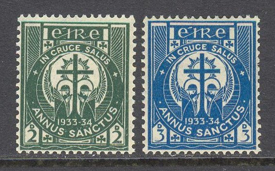 Britain and Ireland | 1933 Adoration of the Cross Set of Two Ireland Postage Stamps Britain & Ireland Britain & Ireland