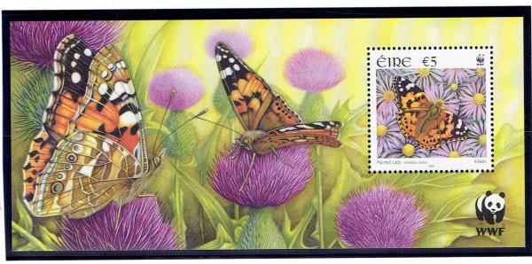 Britain and Ireland | 2005 Painted Lady Irish Butterfly Ireland Souvenir Sheet Mint Never Hinged Multicolor Britain & Ireland Britain & Ireland