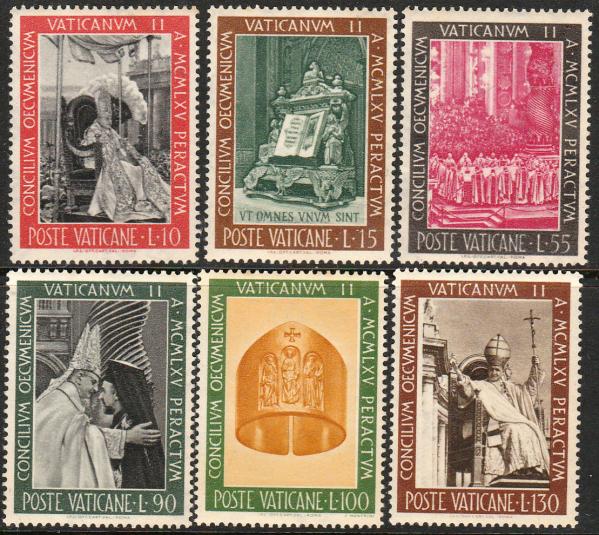 Europe | Vatican II Ecumenical Council Set of Six Postage Stamps Europe Europe