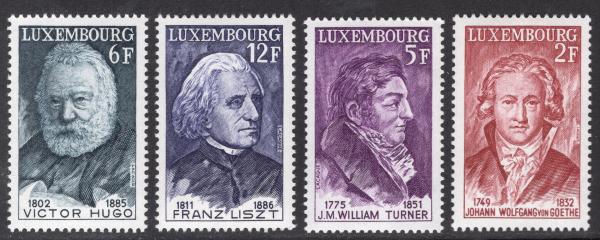 Europe | 1977 Famous Visitors to Luxembourg Set of 4 Postage Stamps Mint Never Hinged Europe Europe